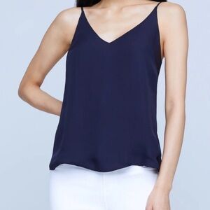 L'AGENCE Midnight Navy Blue Silk Camisole - Medium - Authentic - NWT
